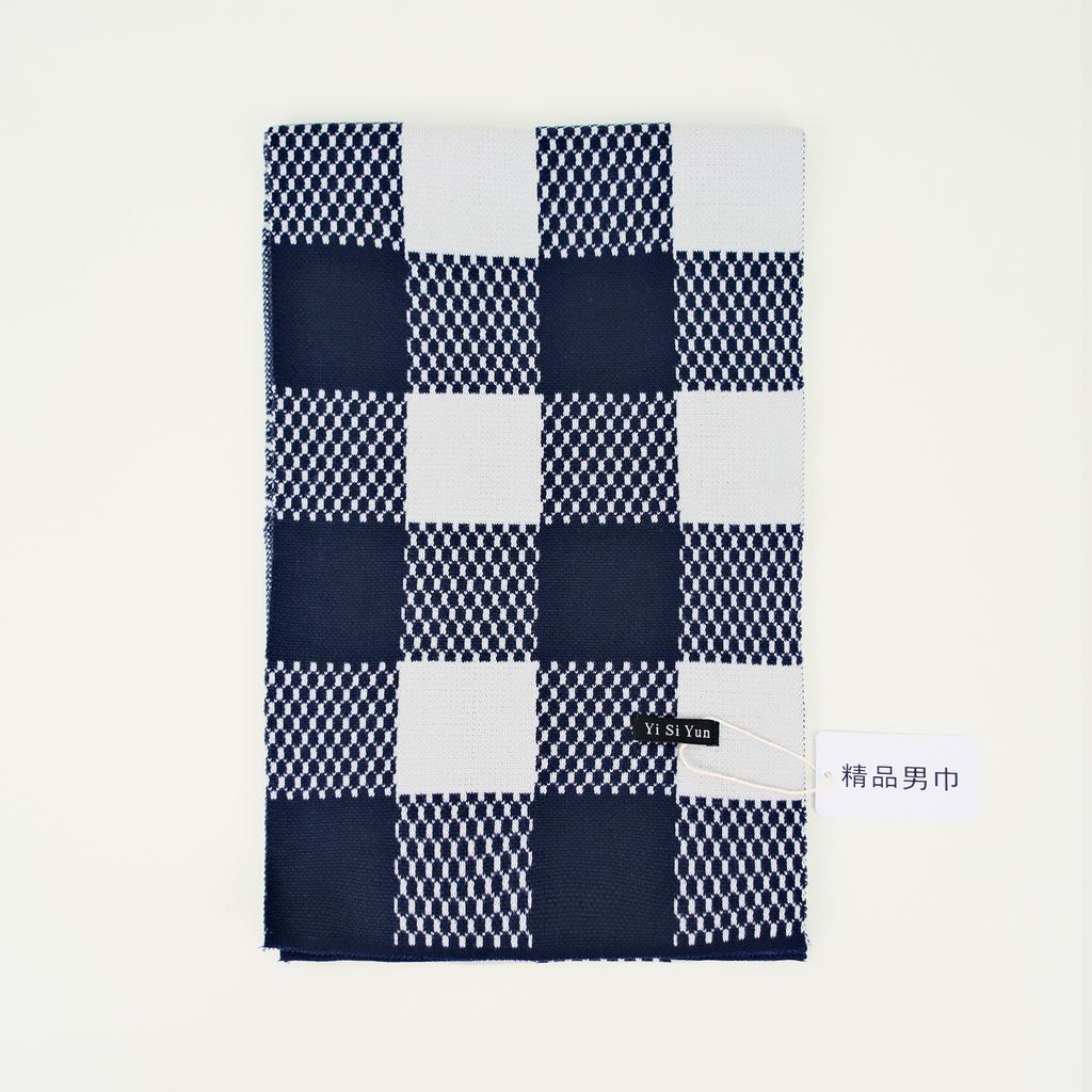 Men's Classic Winter Scarf Cashmere Feel Winter Scarves Long Formal Soft Scarf for Men Casual Scarves Luxuriously Plaid Scarf