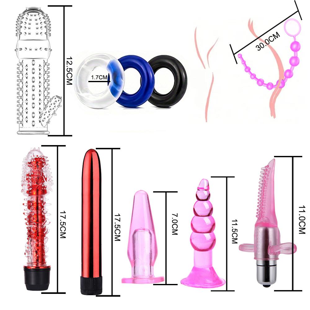 10PCS BDSM Set Butt Plug Anal Plugs Penis Ring Sex Toys for Women Man