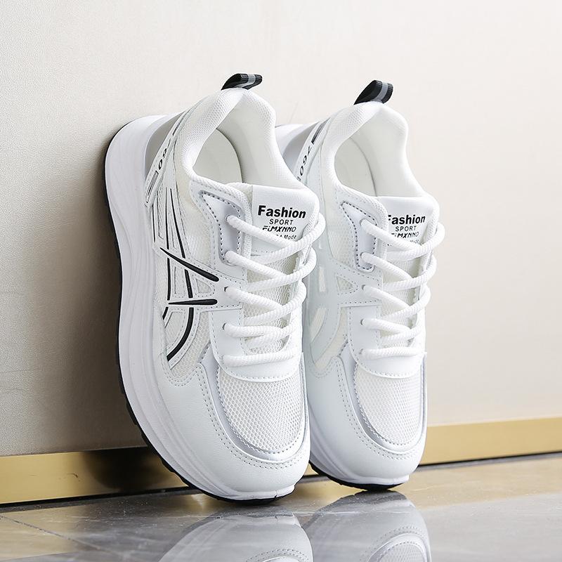 Летние кроссовки на толстой подошве 2025, универсальные, сетчатые, в стиле «папиных кроссовок», женские, легкие, дышащие и тонкие, спортивные, модные, повседневные женские туфли