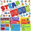 64 шт. Научные плакаты Stem Steam, Набор для украшения классной доски, Баннеры для научных проектов, Вырезки, Доска объявлений для учителей, Настенное украшение