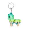 Multi Jointed Horse Keychain Gradient Color 3D Printed Animal Figurine Miniature Horse Pendant Backpack Bag Desk Decoration