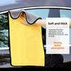 Yellow and Gray Dual-color Fine Fiber Thickened Car Wash Towel, Soft Fleece Strong Absorbent Car Cleaning Towel
