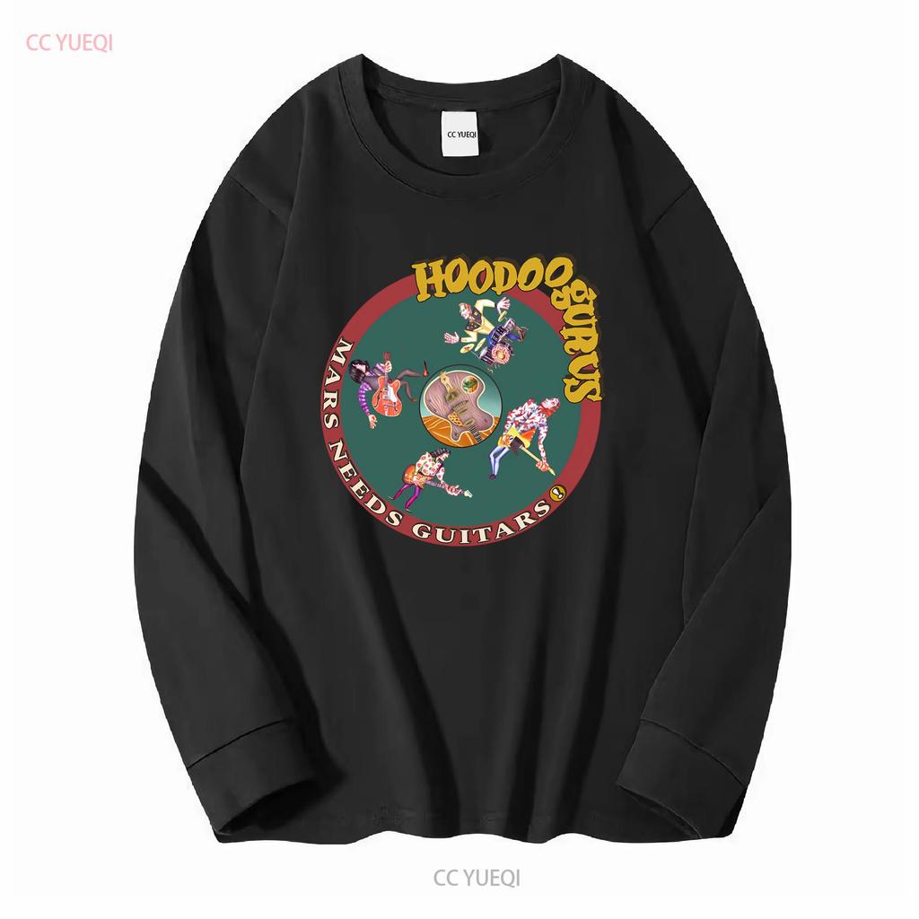 HOODOO GURUS Mars Needs Guitars Белая футболка Полный размер от S до 5XL LL1290 винтажная стирка Модная Слегка повседневная Унисекс Мягкая
