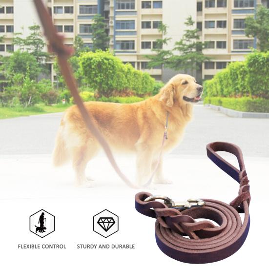 Плетеный искусственный поводок для собак, подарок, немецкий прогулочный кожаный поводок для дрессировки овчарки, товары для домашних животных