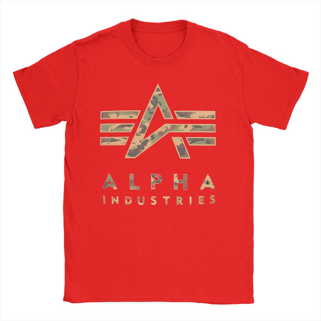 Футболка Alpha Industries с периферийным узором для мужчин и женщин, с круглым вырезом, из чистого хлопка, брендовая футболка с коротким рукавом, больших размеров