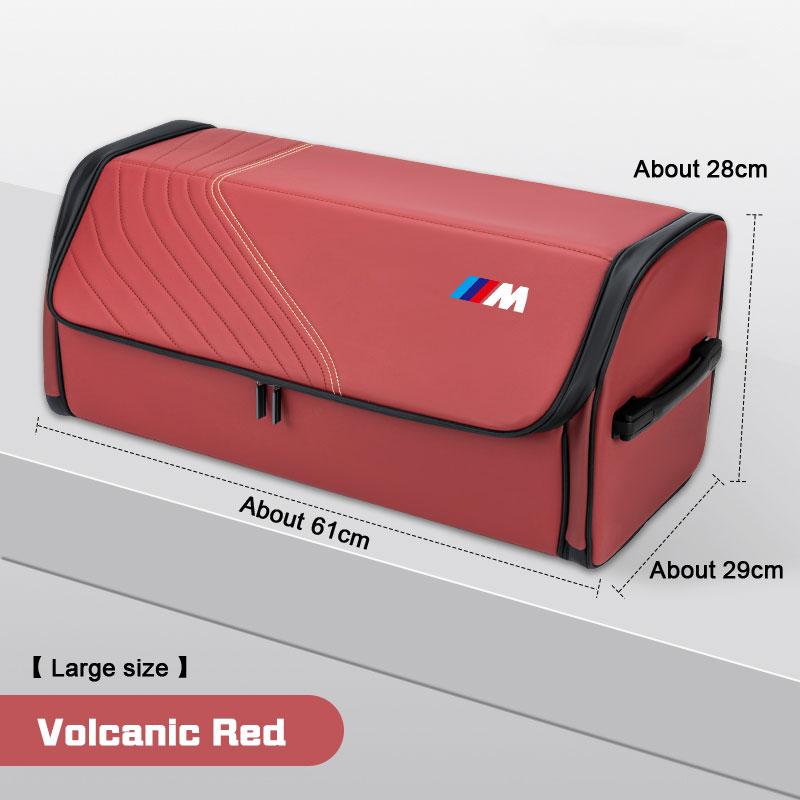 CMU2 For BMW M M3 M4 M5 M6 E34 E36 E46 E60 Z4 E90 E84 F10 X1X3 X5 Car Trunk Organizer Storage Box Large Capacity Folding Leather Box