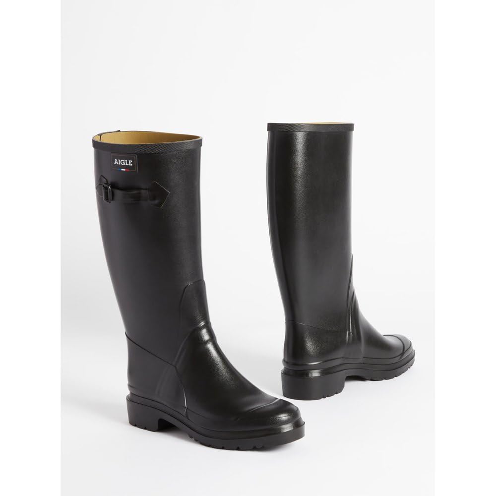 Официальные резиновые дождевые ботинки Aigle Sesac Lady, черные,