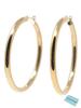 Hoop Earrings Hoop K18 18k Pipe Size 3mm X 40mm 18K Gold Large Thick for Both Ears and Polishing Cloth (earrings 2-piece Set)