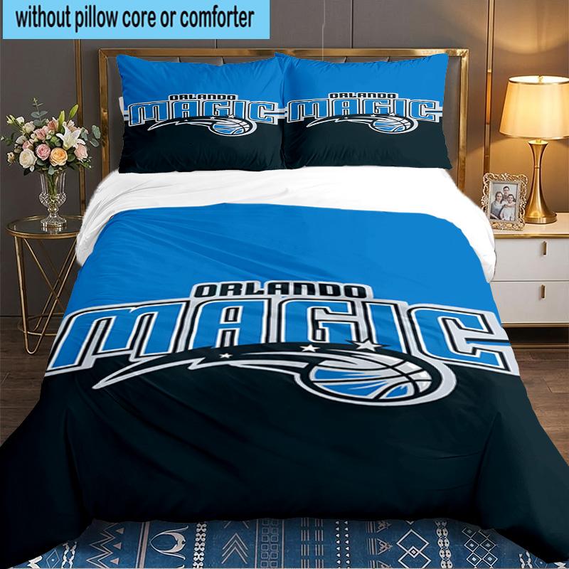 Orlando basketball 3pcs Bedding Set,Including 1pc Duvet Cover And 2pcs Pillowcases Perfect Gift for Christmas,Ideal for Bedroom, Dormitory