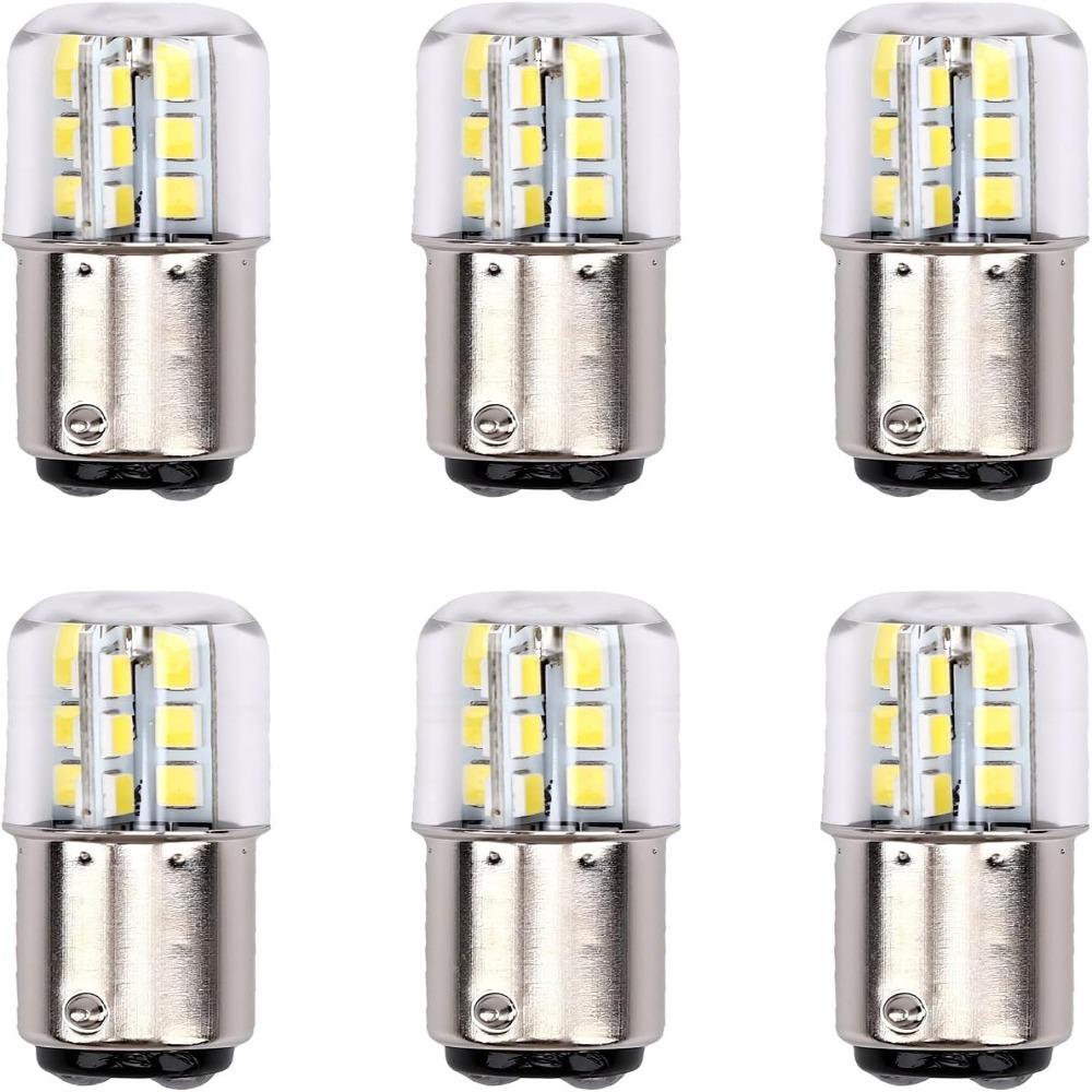 6pcs 3W White Bulb White Light Double Contact Bulb Light Bulbs BA15D LED Bulb For Indoor Use