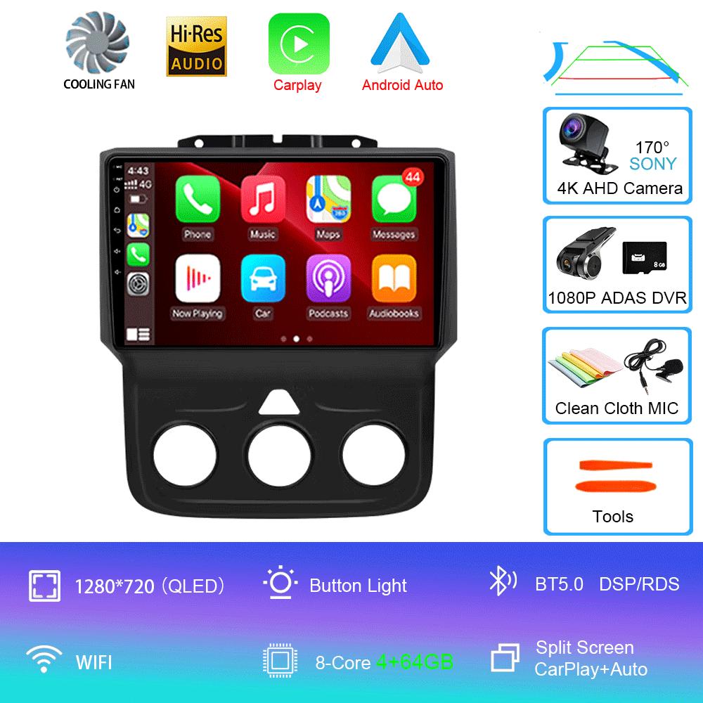 Автомагнитола Android 14 для Dodge Ram 4 IV DJ DS 2013 - 2019 Мультимедийный видеоплеер Навигационная стереосистема GPS Нет 2din 2 din dvd