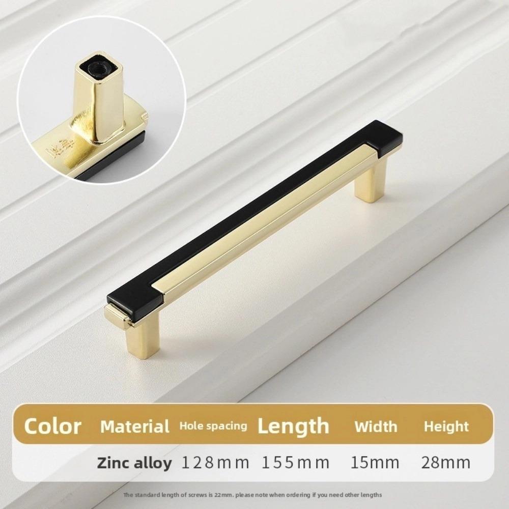 Zinc Alloy Cabinet Pull Double-colors Drawers Pull for Cupboard Dresser Closet