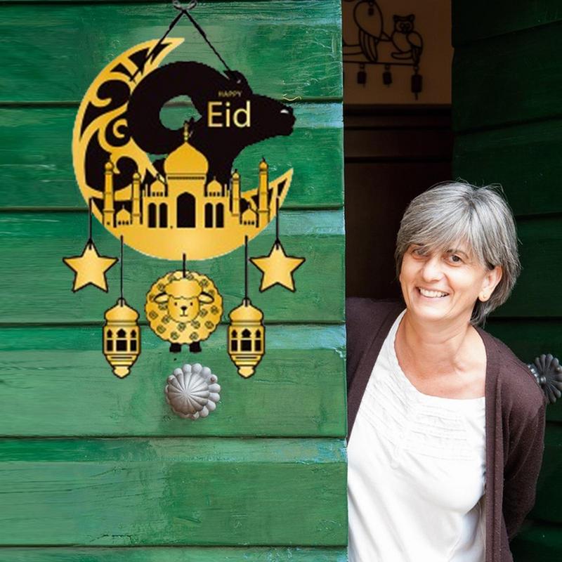 Ид Мубарак Дверная табличка Подвесная Рамадан Украшение 2025 Украшение Сделай сам Принадлежности для Рамадан Вечеринки Исламский Домашний Декор Знак