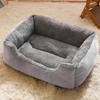 Fluffy and Thick Square Cat Bed, Large Cat House, Warm and Comfortable, with Anti-slip Base, Suitable for Large Cats Dog House