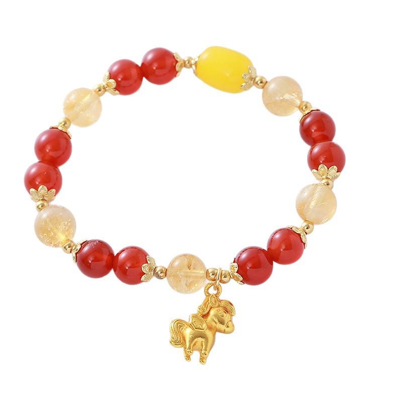 Agate citrine braceletfashion women daily jewelry gift