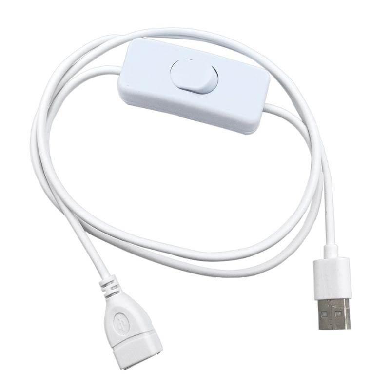 Large Power 2A USB Male to Female Connector Short Cable Manual Switches Operate Travel Friendly Designs for Electronics