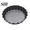 Toasting Pan Pizza Tray Easy to Demould High Hardness Wave Edge Design Carbon Steel Round Pastry Cake Baking Home Supplies