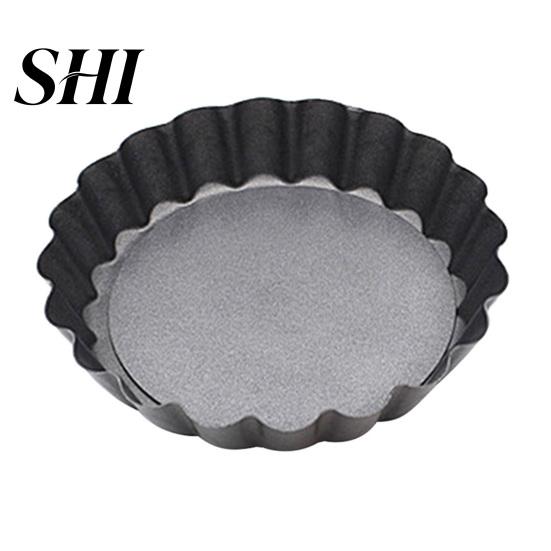 Toasting Pan Pizza Tray Easy to Demould High Hardness Wave Edge Design Carbon Steel Round Pastry Cake Baking Home Supplies