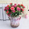 1шт романтические поддельные розы 6 головок искусственный цветок свадебное украшение для дома и сада