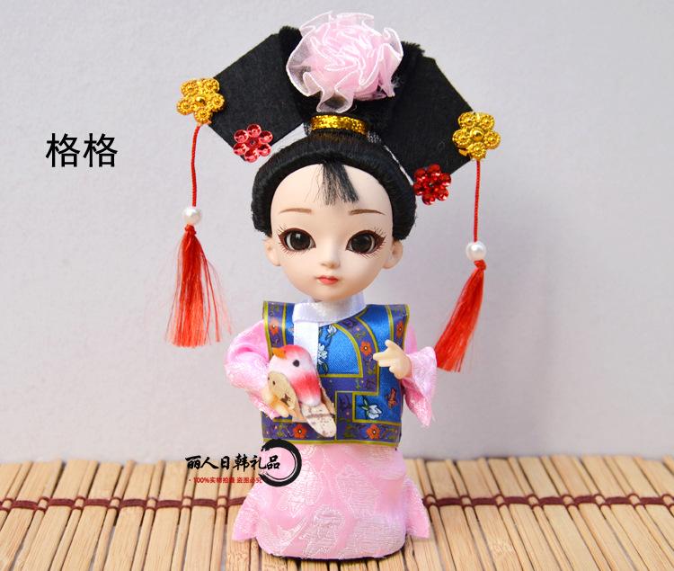 Beijing Tangrenfang Peking Opera Silk Doll, Chinese Traditional Folk Craft Figurine