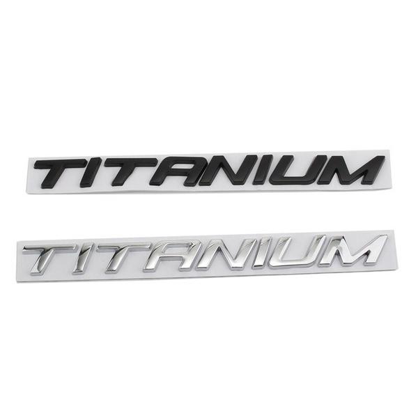 ТИТАНОВЫЙ логотип Эмблема на заднюю крышку багажника автомобиля Хромированный значок Наклейка Декали