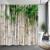 Зеленый бамбук шторка для душа Дзен медитация природа ботанический полиэстер ткань шторки для душа декор для ванной комнаты с крючками