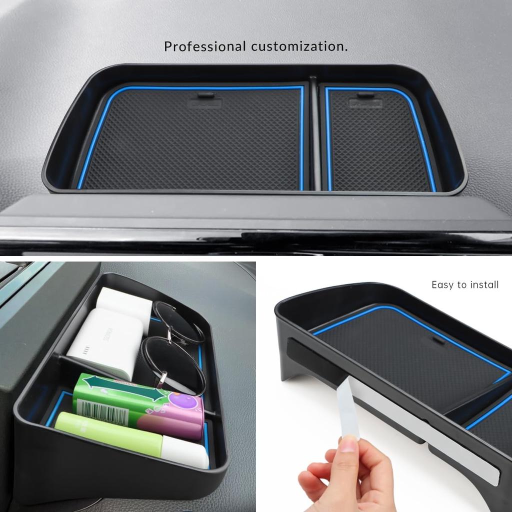 Лоток центральной консоли auovo Dash, совместимый с аксессуарами Toyota RAV4 2019-2024, органайзер для хранения на приборной панели из АБС-пластика (за 8 минут;' мультимедиа