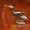 Brass Sea Horse Metal Statue Tabletop Decorated With Retro Deep-Sea Animal Statue Crafts