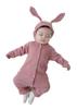 Sole Only Baby Coverall Monthly Photo Tail Rabbit Front Opening Cute Cotton Cotton Baby Soft Stretchy Removable Tail Hood Long Sleeves Boys Girls 66cm