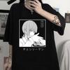 Anime Chainsaw Man Casual Hip Hop Oversized Womne Men Kawai Makima T-Shirt Harajuku Summer Short Sleeves