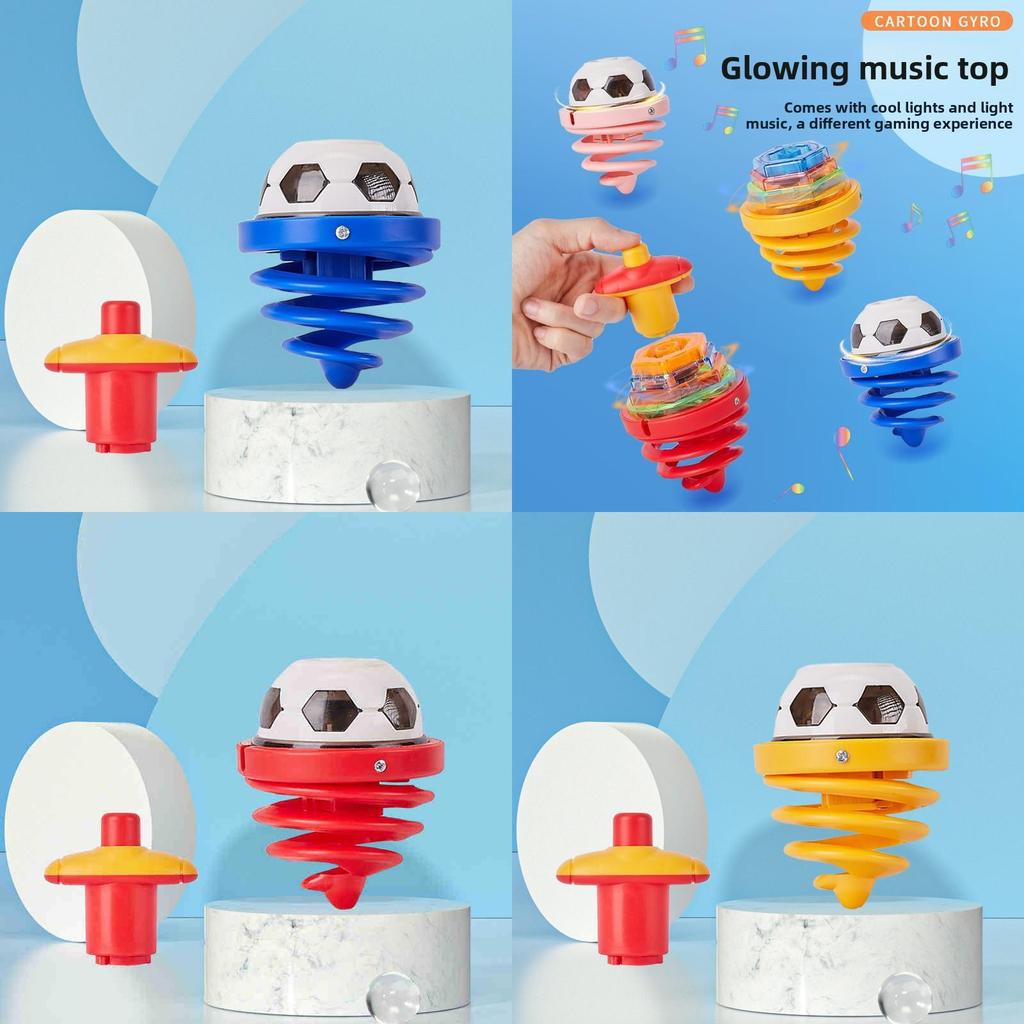 Светящийся музыкальный спиннер 'Весенний футбол' для детей, интерактивная игрушка для родителей и детей