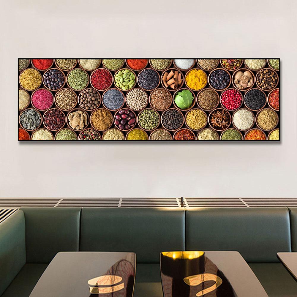 Grains, Spices, Pepper, Posters and Prints, Decoration for the Kitchen, Modern Canvas Painting, Wall Art Paintings for the Living Room, No Frames