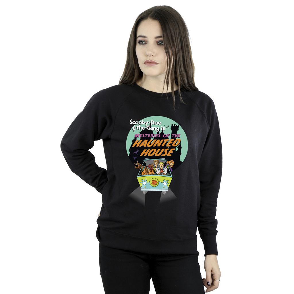 Scooby Doo Womens/Ladies Haunted House Sweatshirt