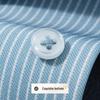 Мужская зимняя полосатая рубашка в стиле business casual с флисовой подкладкой
