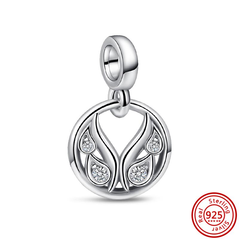 Стерлингового Серебра 925 пробы, мини-подвески серии Me, бусины, подходят для оригинального двойного звена, DIY браслет, женские подвески, ювелирные изделия