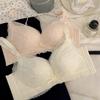 New Japanese lace underwear women's suit, small breasts gathered, no steel ring, upper support, anti-drop adjustment type, comfortable bra cover