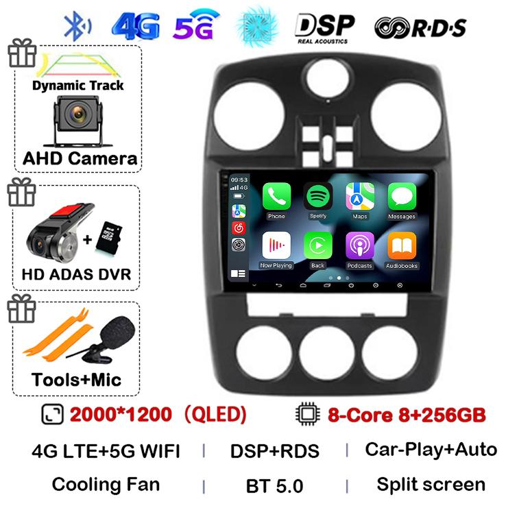 Android 14 Wireless Auto Carplay For Chrysler PT Cruiser 2000 - 2010 Car Radio Multimedia Stereo Player GPS Navigation Head Unit