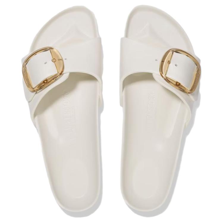 Birkenstock Мадридские удобные дышащие шлепанцы из ЭВА с большой пряжкой, унисекс, цвет яичной скорлупы 1029633