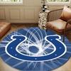 Indianapolis Colts Logo Round Mat, Anti-slip Circle Carpet Chair Rug For livingroom,Bedroom, Doormat Home Decor Gift Christmas Gifts