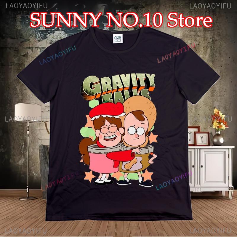 Уличная одежда Новое поступление Мягкие популярные футболки унисекс удобные футболки Gravity Falling