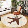1pc travel stamps Round Chair mat Area Rug - Non-Slip, Floor Mat for Office, Bedroom, and Indoor Decor c1125400
