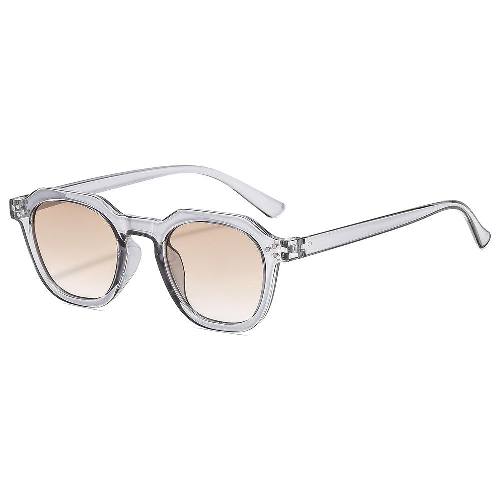 New fashionable Mi Spike sunglasses, European and American INS retro sunglasses, men's minimalist photo, trendy internet celebrity flat mirrors