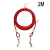 3m/10m Heavy Duty Tie Out Cable Leash with Metal Durable Steel Glue Coating Wire Traction Rope for Dogs Outdoor Cable Steel
