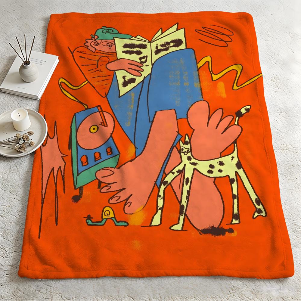 artist DDarren Shaddickk Throw Warm Soft Flannel Blanket Multiuse for Sofa Bed Camping Travel Nap