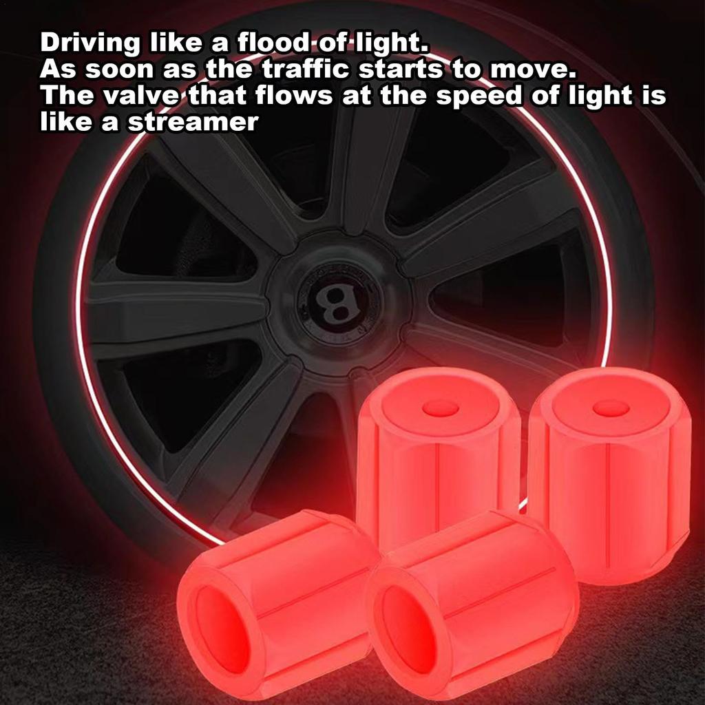 Glow in the Dark Tire Valve Cap, Glow in the Dark Valve Stem Caps