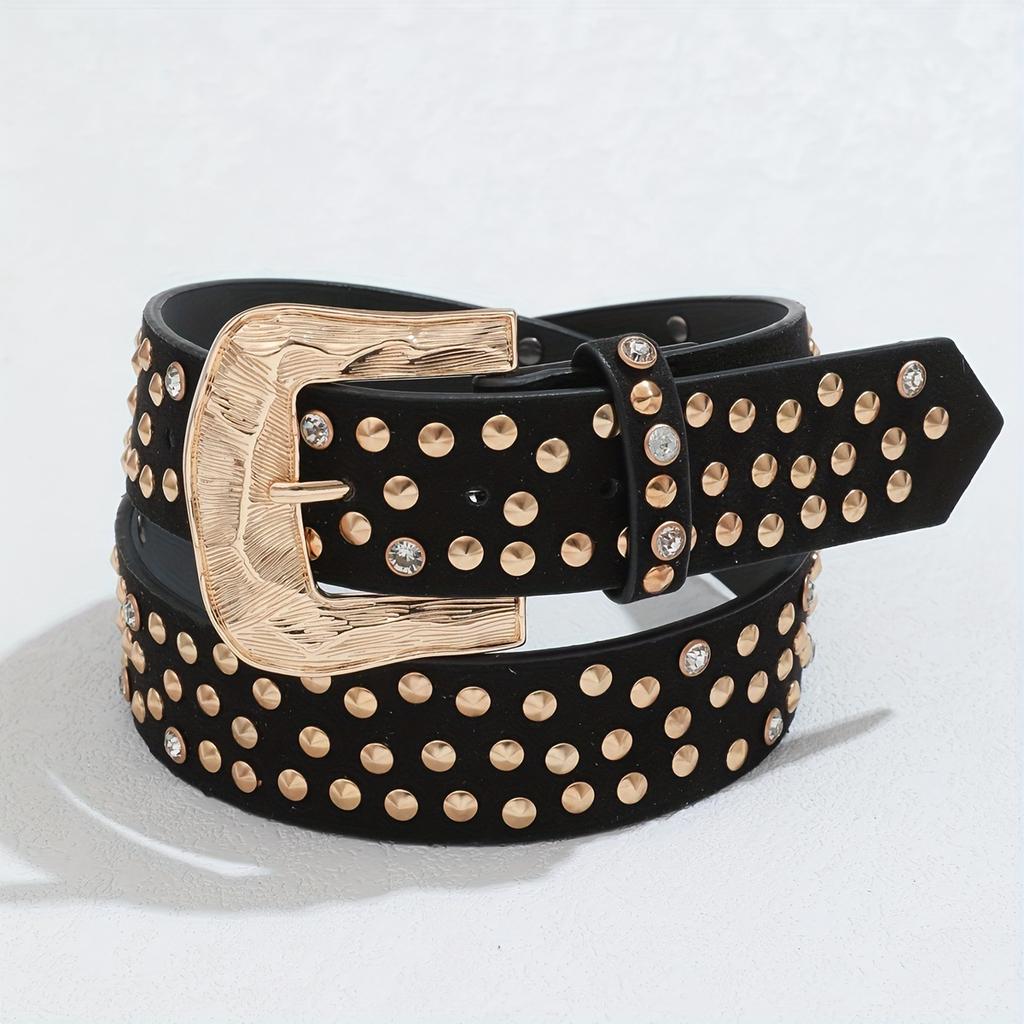 Women'S Rivet Belt Bohemian Belt Men'S And Women'S Punk Jeans Belt