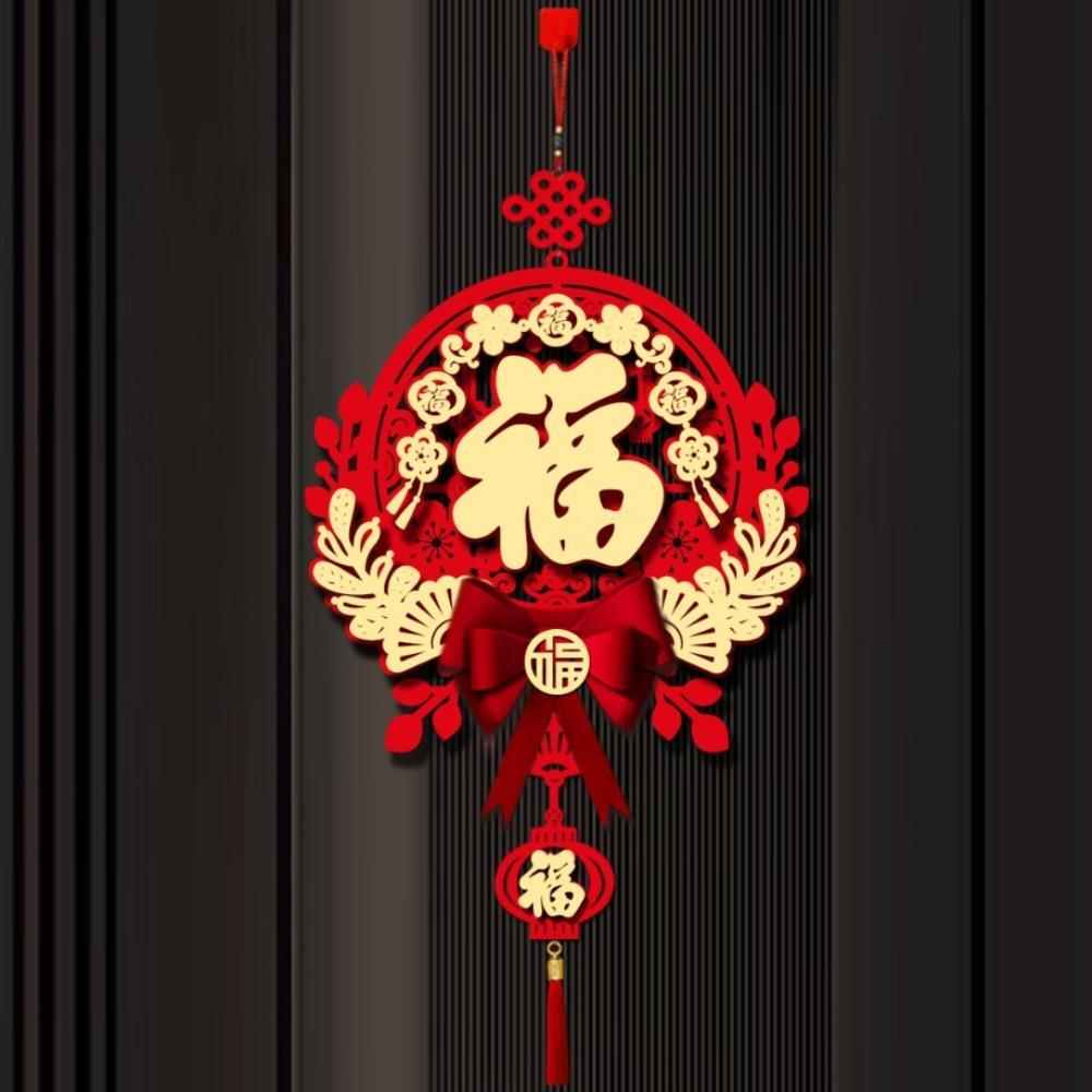 Fu Character New Year Pendant New Year theme Craft Hanging Tassels Traditional Ornament Door Ornament Lunar New Year Decoration