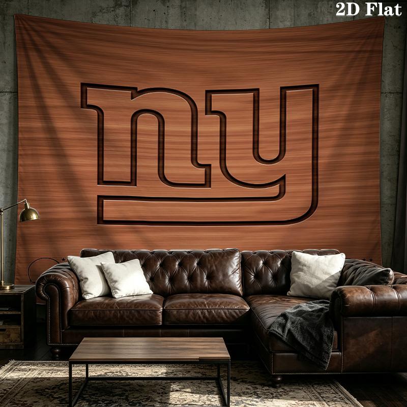 Custom Name New York Giants Printed Tapestry – Wall Hanging for Bedrooms, Dorms, and Home Decor