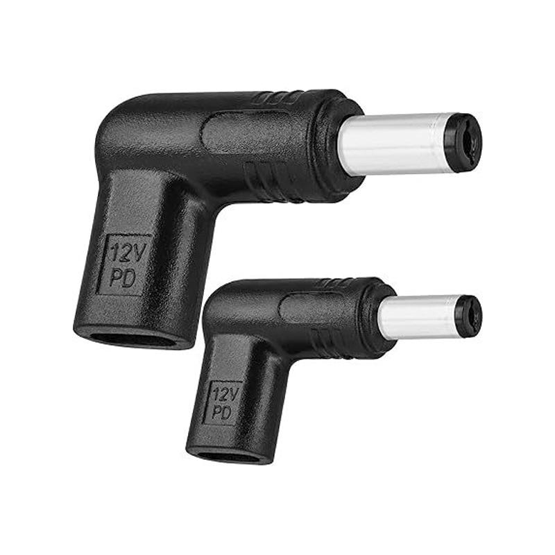 USB-C на DC5521 90° Адаптер: 12В PD Преобразователь питания
