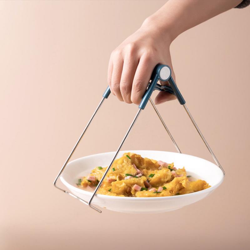 Stainless Steel Anti-Slip, Heat-Resistant Bowl and Plate Clip